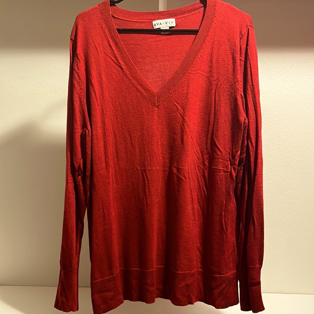 Red Sweater - Ava & Viv